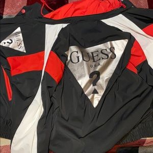 Guess windbreaker with zip up hoodie